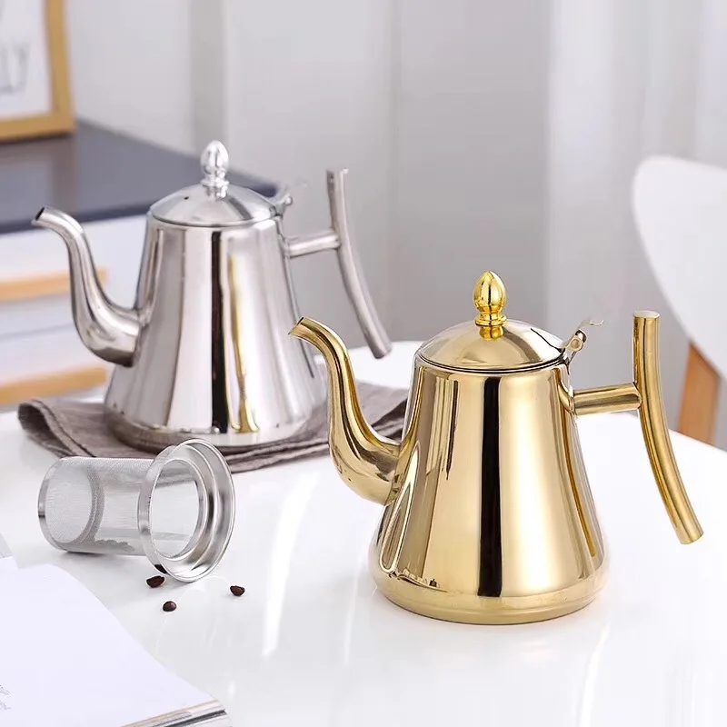 Coffee Tea Jug - 1.0L/1.5L/2.0L Tea Kettle Stainless Steel Teapot,