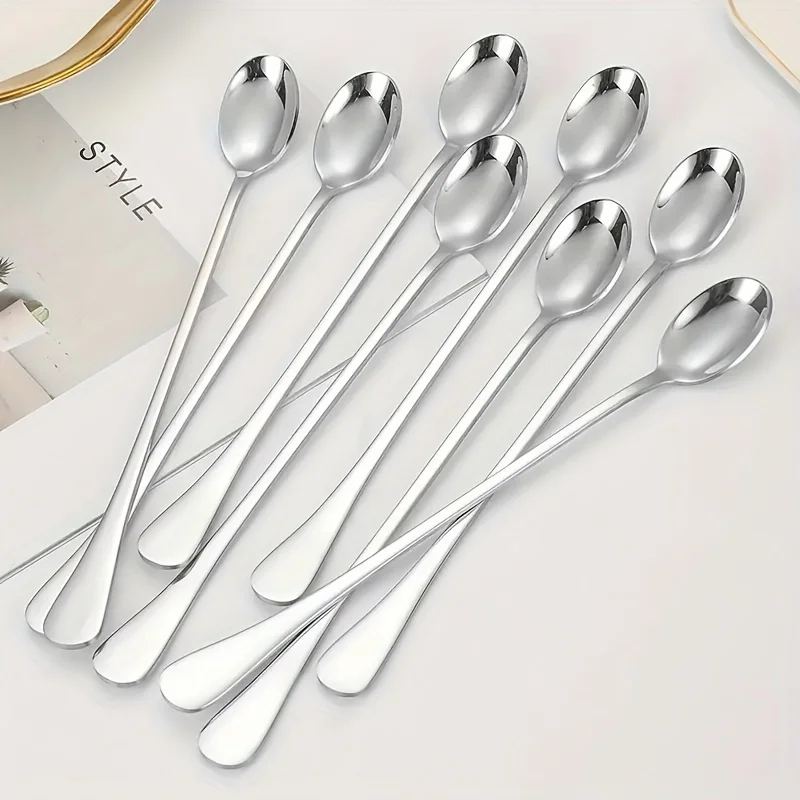 Coffee Tea Games - Stainless Steel 1/10pcs Long Handle Spoons