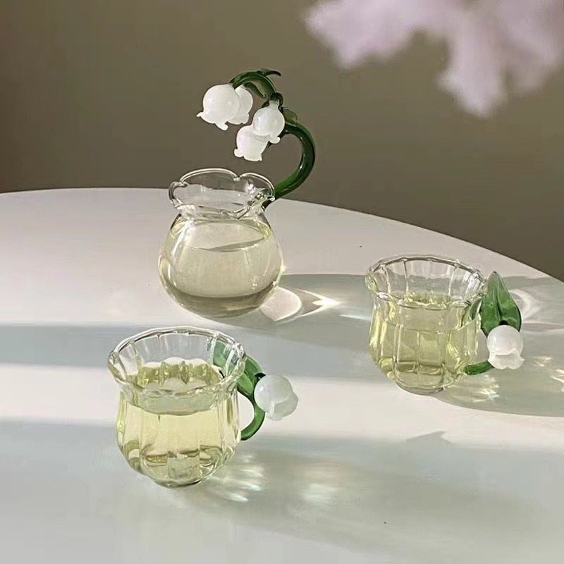 Valley Tea And Coffee - Lily of The Valley Glass Goblet
