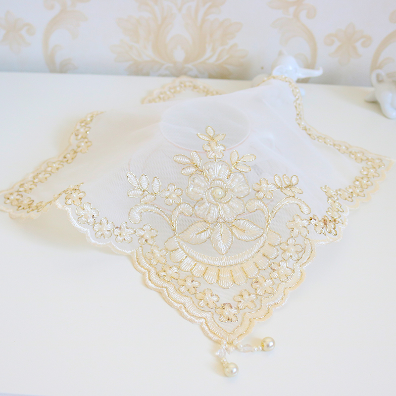 Coffee Tea Place - Luxury Sequin Lace Embroidery Table Place