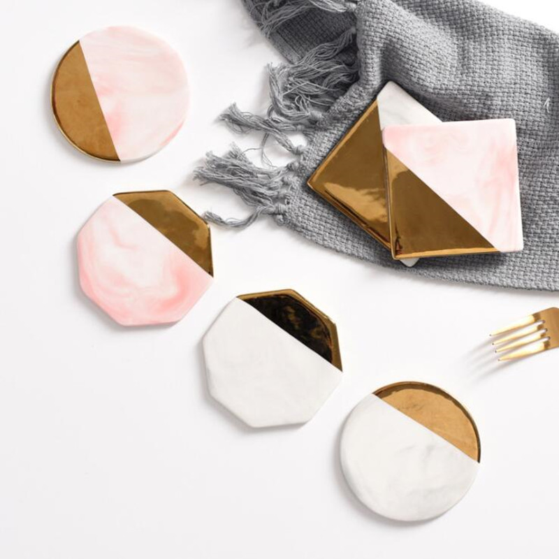 Coffee Tea Place - Marble Grain Coasters Ceramics Coaster Coffee