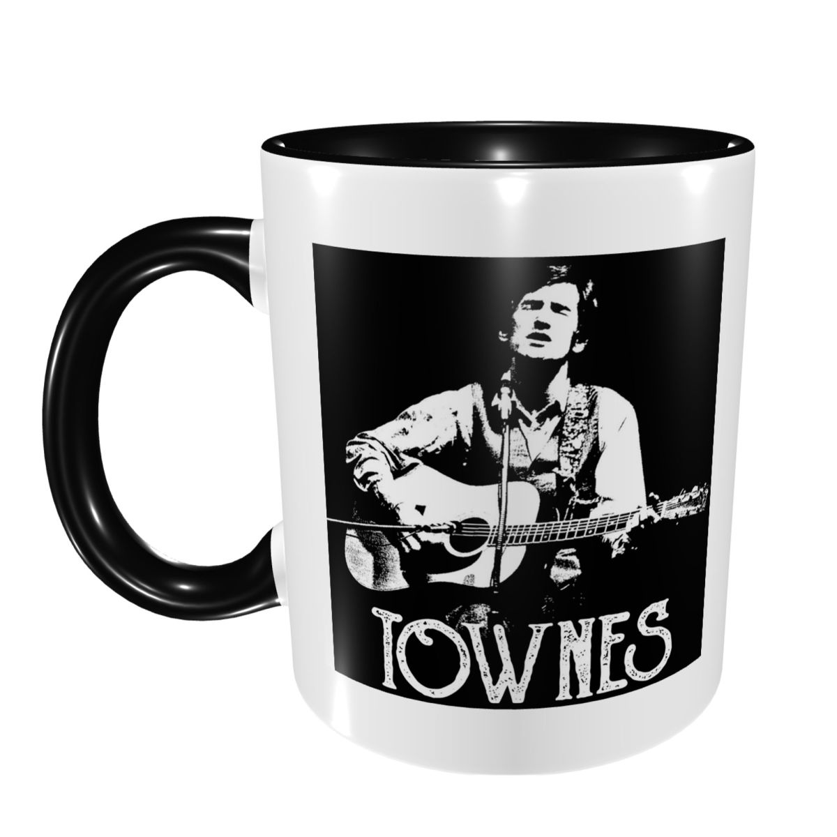 Coffee Tea Van - Townes Van Zandt - White Stencil