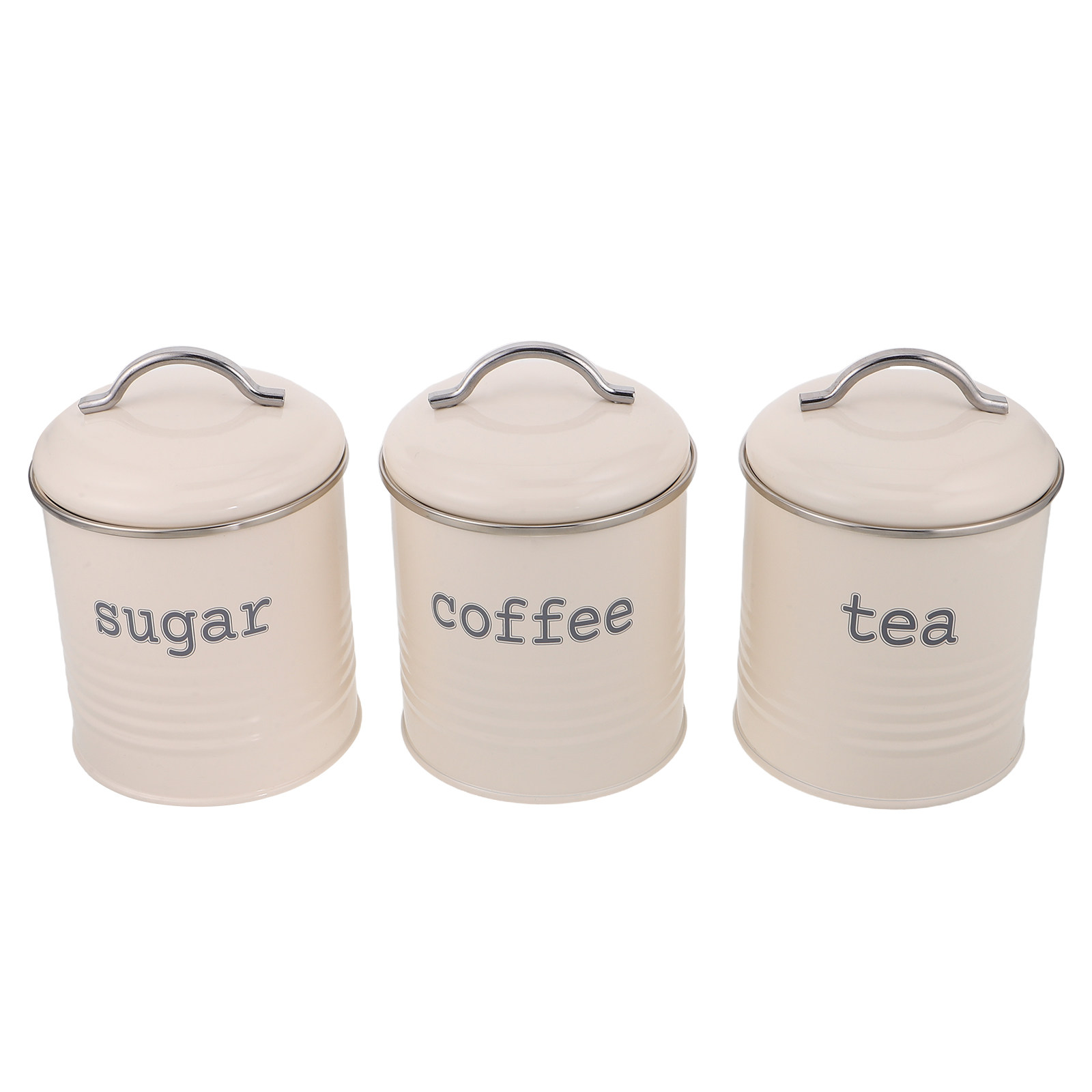 Coffee Tea And Sugar Canisters - 3Pcs Sealed Coffee Bean Container Set