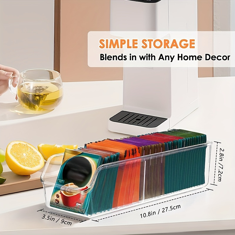 1pc Clear Tea Bag Organizer Bo - огляд і ціна Coffee Tea And Sugar Canisters