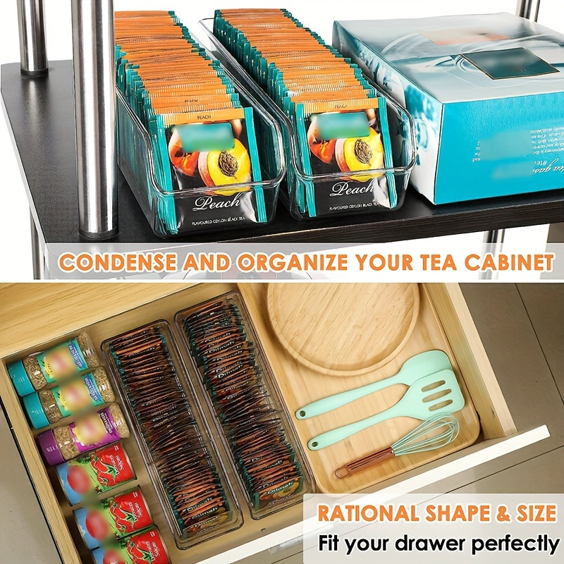 1pc Clear Tea Bag Organizer Bo - огляд і ціна Coffee Tea And Sugar Canisters