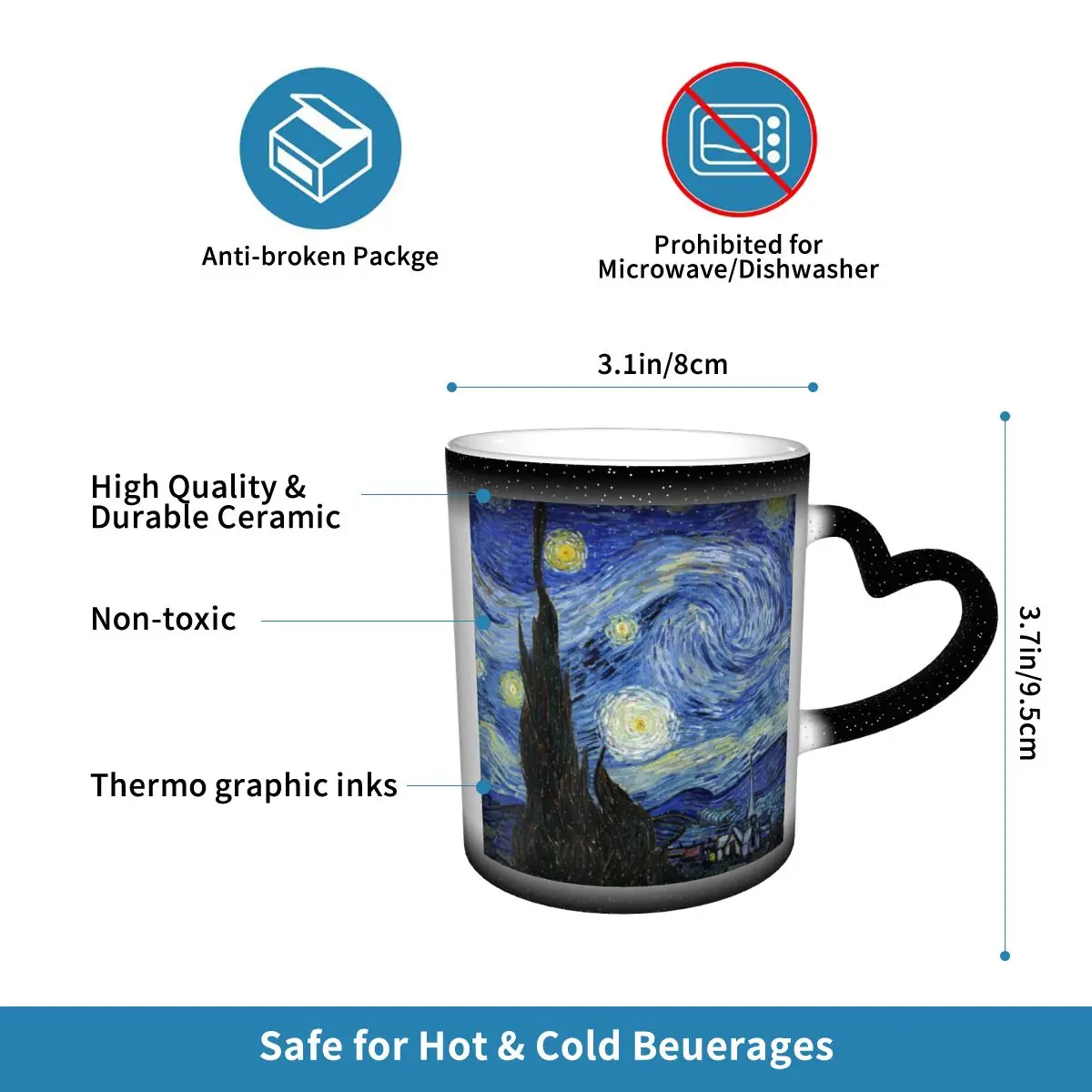 Van Gogh Mug Funny Ceramic Cof - огляд і ціна Coffee Tea Van