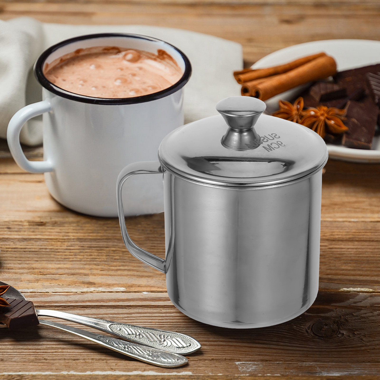 Stainless Steel Cup Double Lay - огляд і ціна Mug Tea Coffee