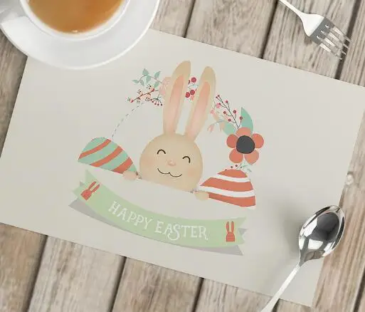 Cartoon Easter Bunny Eggs Prin - огляд і ціна Coffee Tea Place