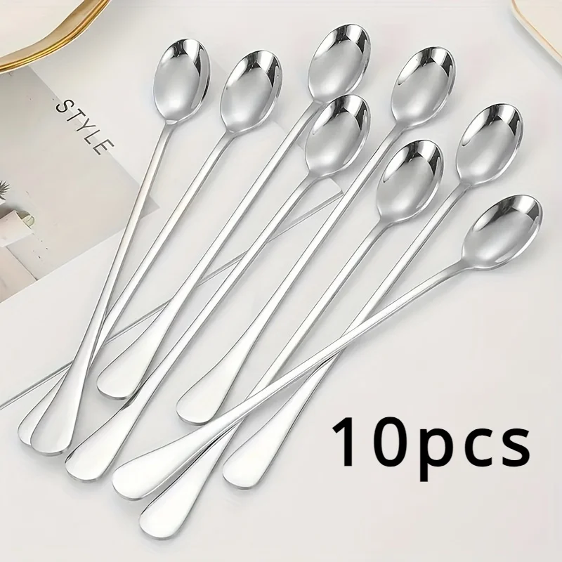 Stainless Steel 1/10pcs Long H - огляд і ціна Coffee Tea Games