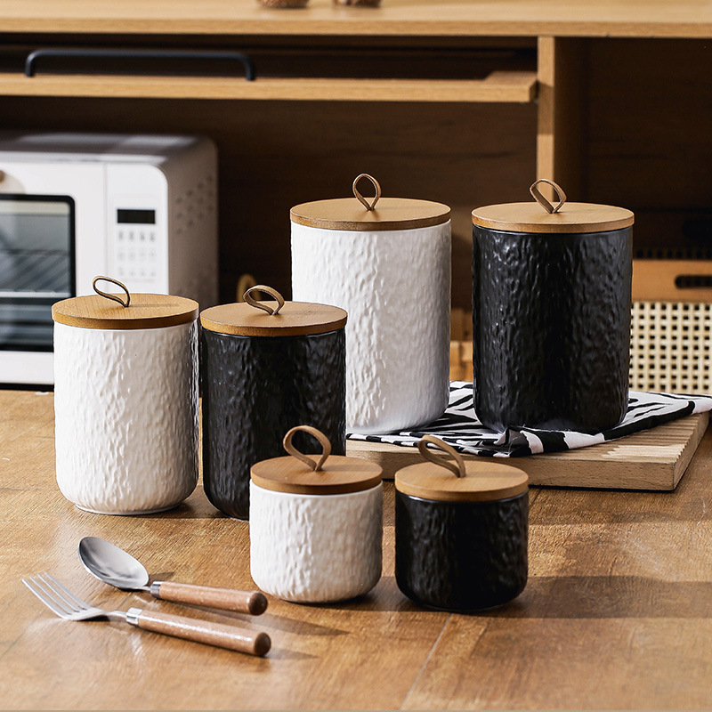 Rock Pattern Ceramic Tea Stora - огляд і ціна Coffee Tea And Sugar Canisters