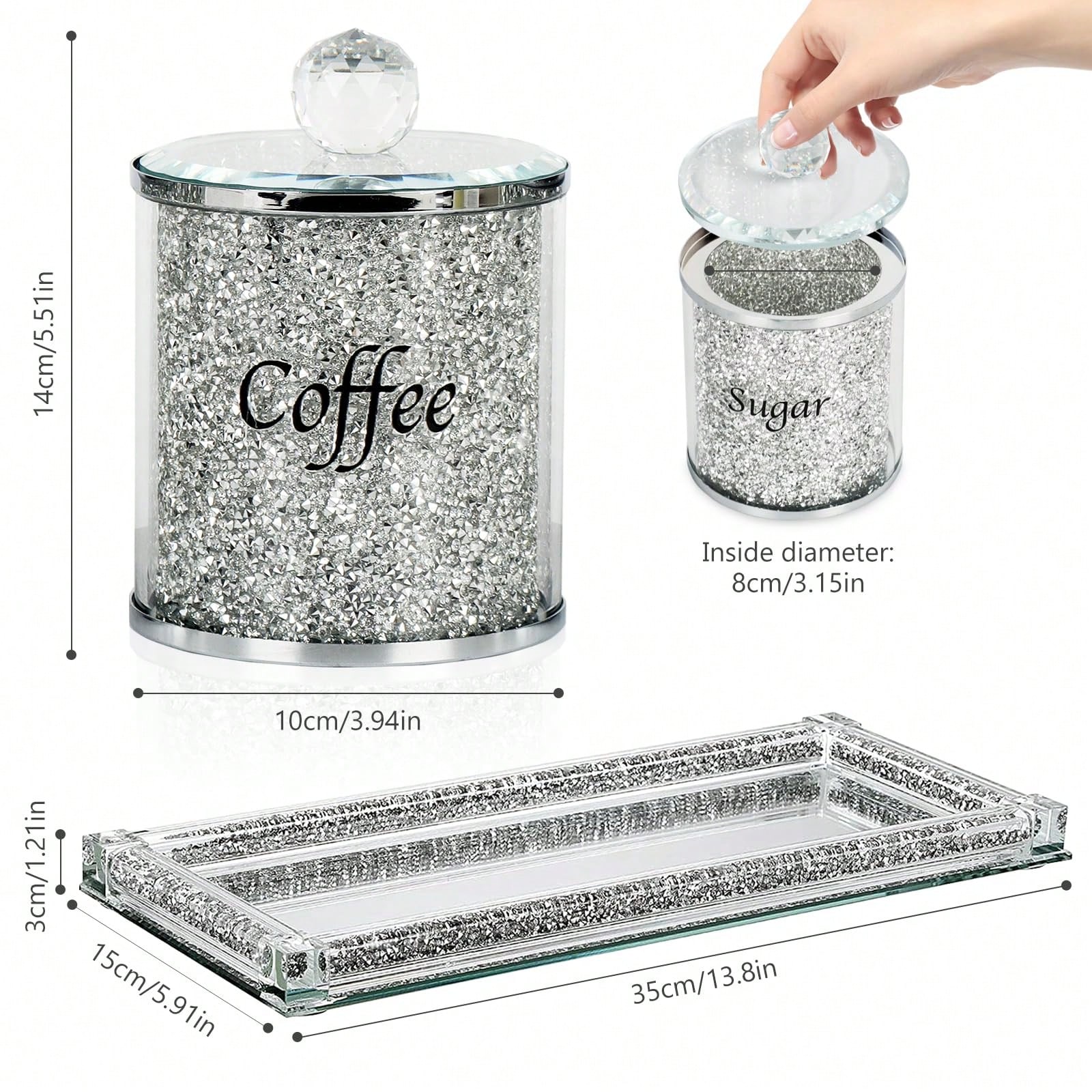 Coffee Sugar Tea Canister Set  - огляд і ціна Coffee Tea And Sugar Canisters