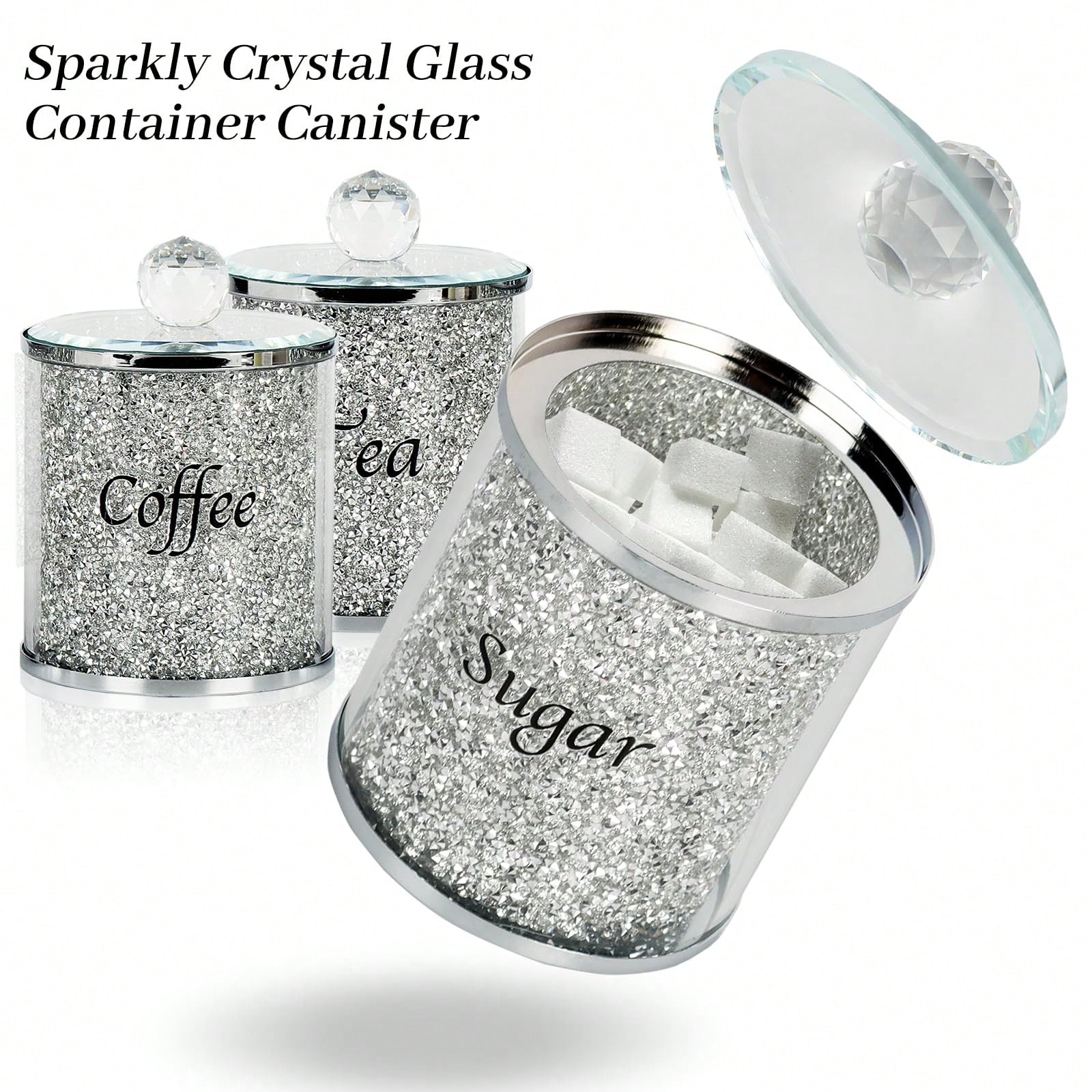 Coffee Sugar Tea Canister Set  - огляд і ціна Coffee Tea And Sugar Canisters