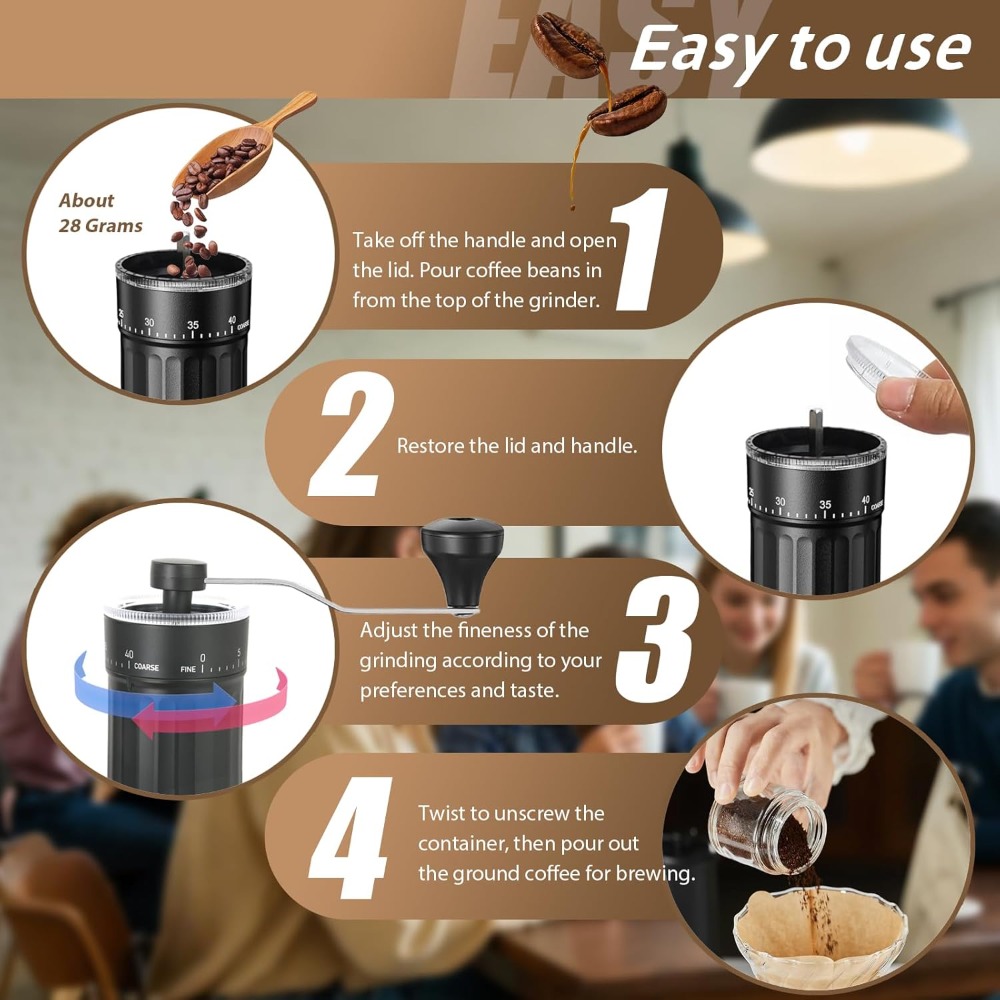 Manual Coffee Grinder with 40  - огляд і ціна Burr Hand Grinder