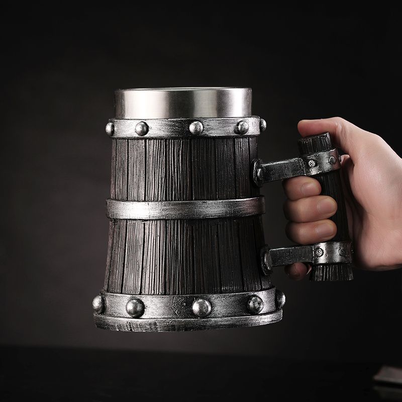 Wood Grain Beer Glass Resin St - огляд і ціна Mug Tea Coffee