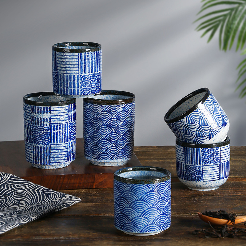 1PC Seawave Pattern Ceramic Co - огляд і ціна Mug Tea Coffee