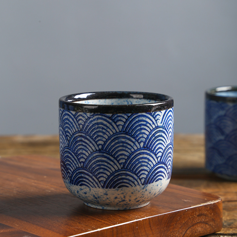 1PC Seawave Pattern Ceramic Co - огляд і ціна Mug Tea Coffee
