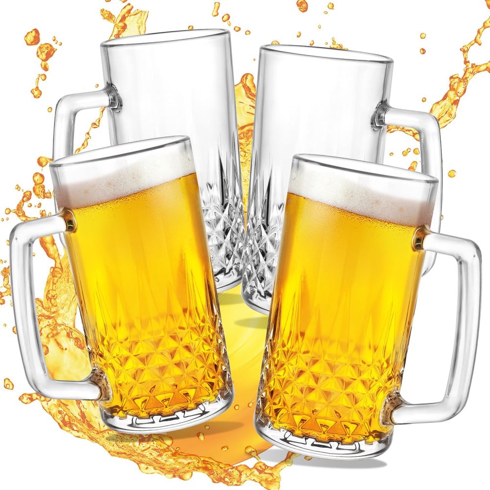 20 oz Heavy Glass Mugs Set of  - огляд і ціна Mug Tea Coffee