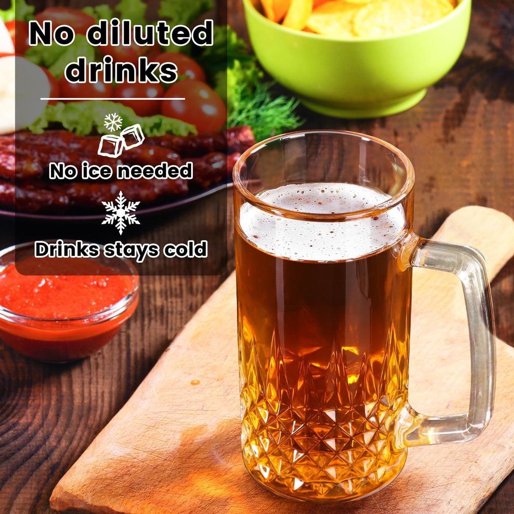 20 oz Heavy Glass Mugs Set of  - огляд і ціна Mug Tea Coffee