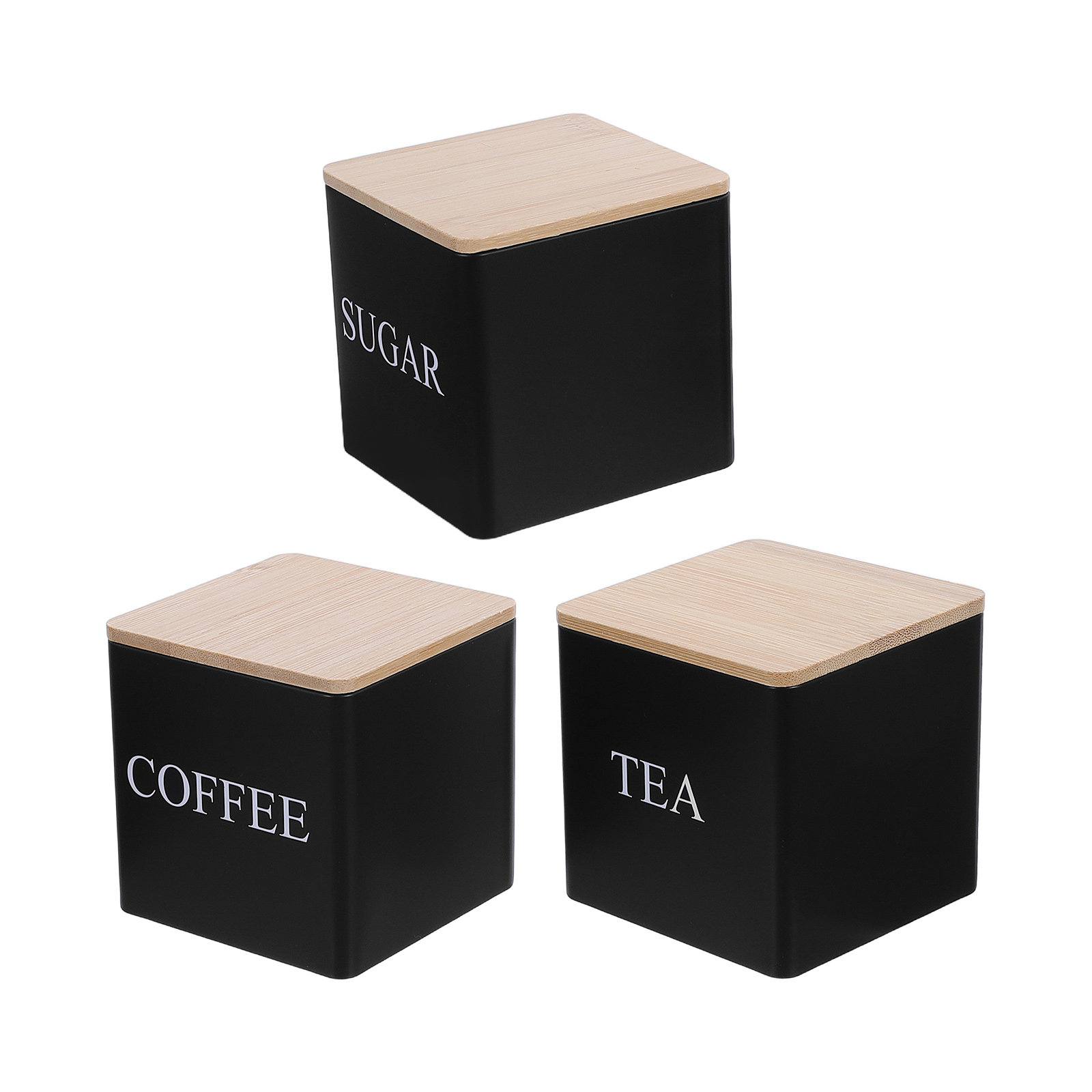 3Pcs Metal Tea Coffee Sugar Ca - огляд і ціна Coffee Tea And Sugar Canisters