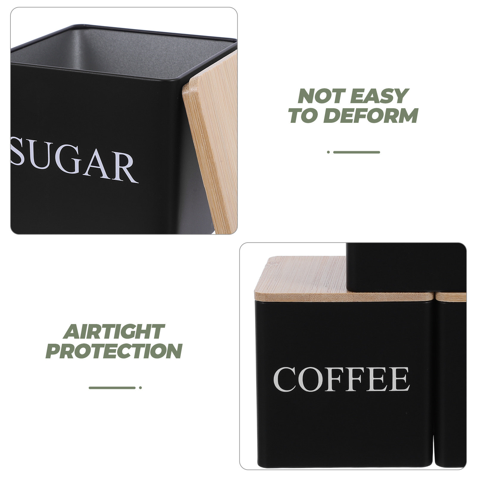 3Pcs Metal Tea Coffee Sugar Ca - огляд і ціна Coffee Tea And Sugar Canisters