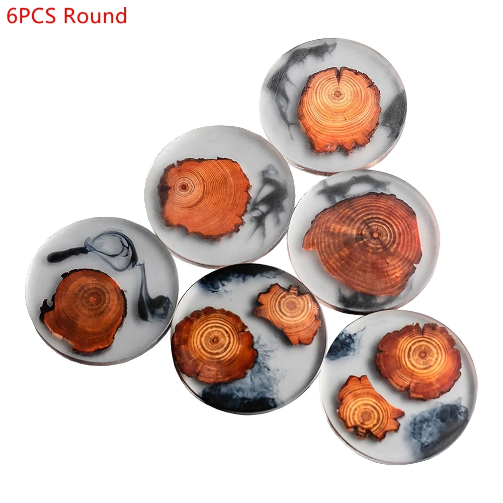 6PCS/Set Resin Pine Coasters H - огляд і ціна Coffee Tea Games