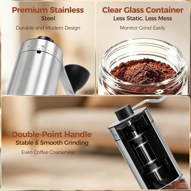 ABUG-Mini Manual Coffee Grinde - огляд і ціна Burr Hand Grinder