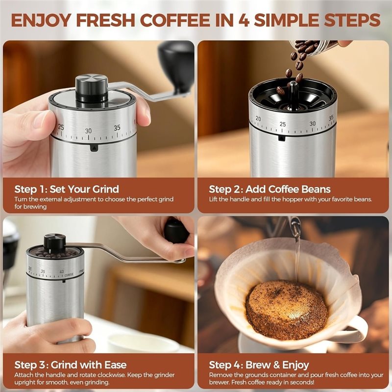 ABUG-Mini Manual Coffee Grinde - огляд і ціна Burr Hand Grinder